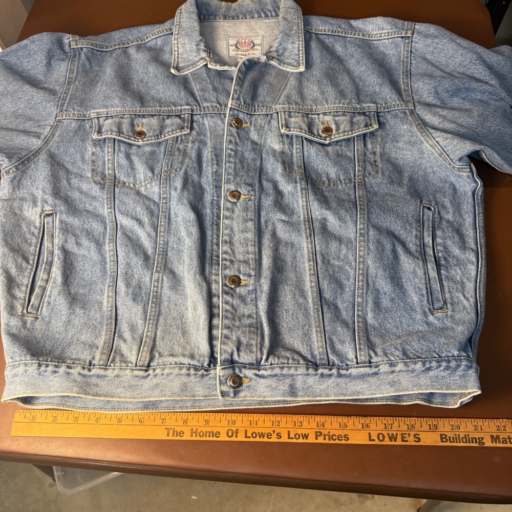 Vintage Bugle Boy Light Blue Denim Trucker Jacket Y2K 90’s Biker 100% Cotton - Picture 12 of 13